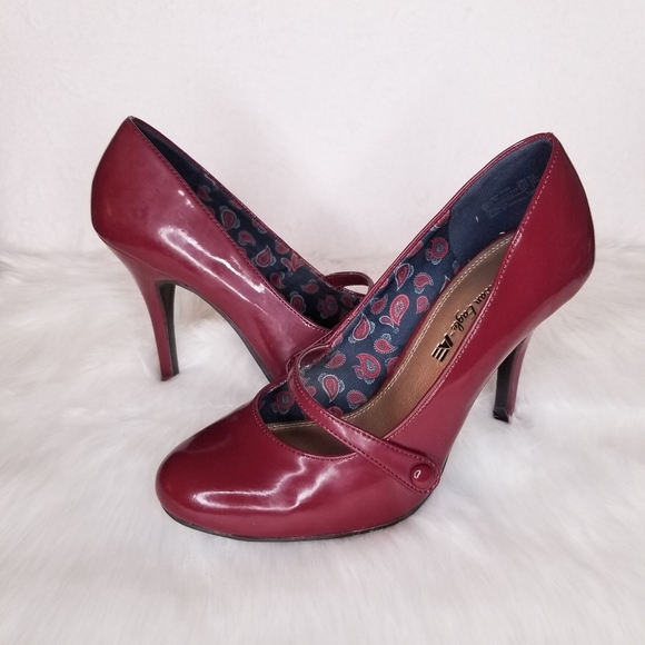 American Eagle By Payless Shoes - NWT AMERICAN EAGLE MaryJane Burgundy HighHeels|8,5